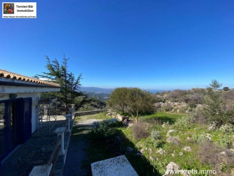 Drapanos Kreta, Drapanos, Grosszügige Villa im eigenen Park mit Panorama Meerblick Haus kaufen